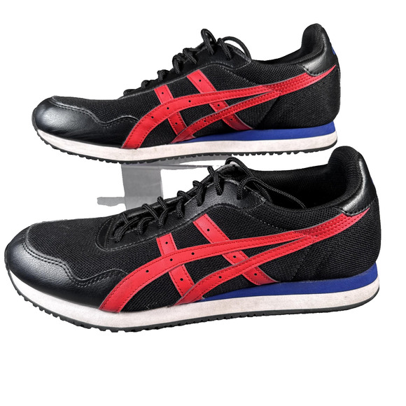 ASICS Shoes Mens Size 10.5 Black Red Tiger Runner 1201A267 Synthetic Casual - Picture 1 of 9